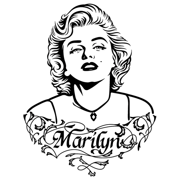 Stickers muraux: Marilyn Monroe Ornements et texte