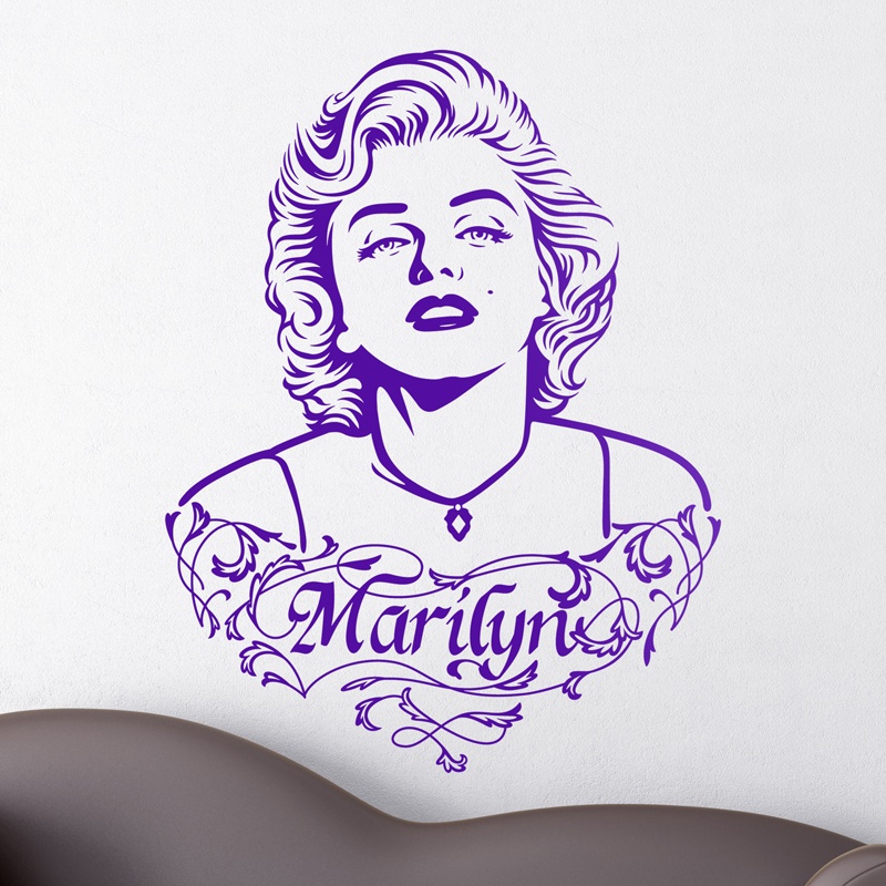 Stickers muraux: Marilyn Monroe Ornements et texte