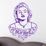 Stickers muraux: Marilyn Monroe Ornements et texte 3