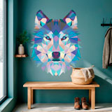 Stickers muraux: T&ecirc;te de Loup Origami 16