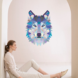 Stickers muraux: Tête de Loup Origami 4