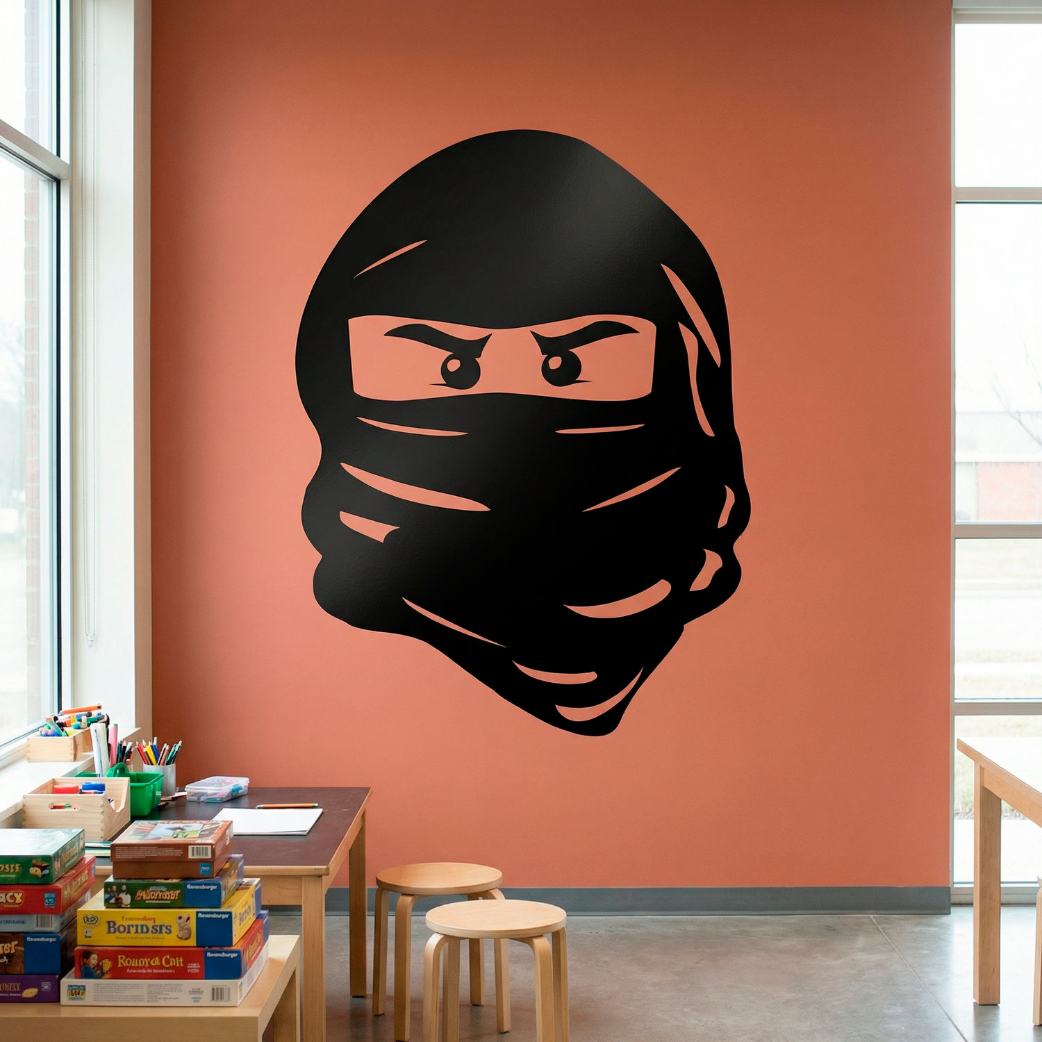 Stickers pour enfants: Visage de Lego Ninja
