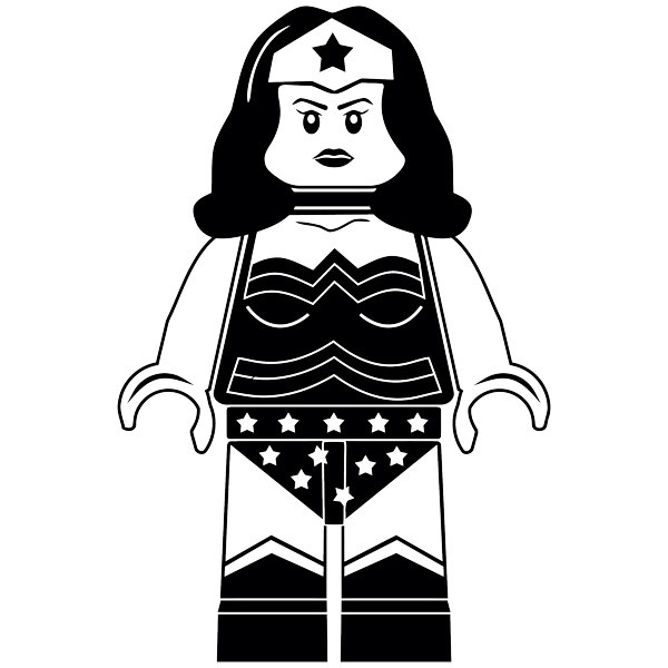 Stickers pour enfants: Figurine Lego Superwoman