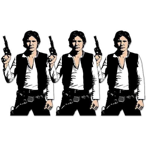 Stickers muraux: Triple Han Solo