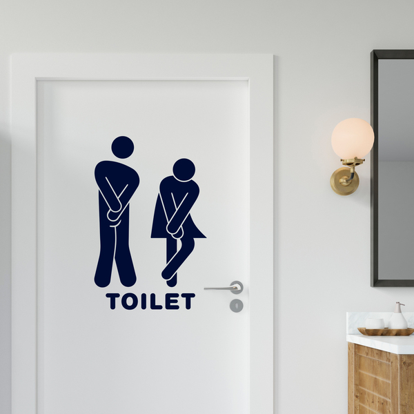 Stickers muraux: Icônes drôle Toilet de salle de bain