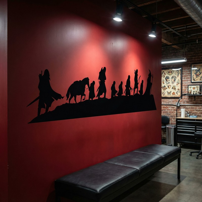 Stickers muraux: Skyline Le Seigneur des Anneaux