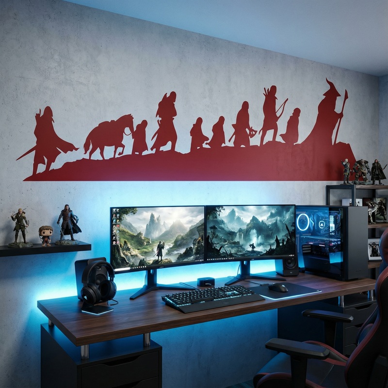 Stickers muraux: Skyline Le Seigneur des Anneaux