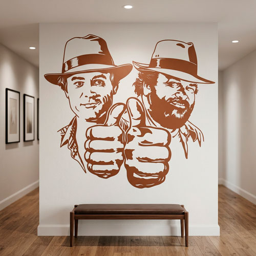 Stickers muraux: Bud Spencer et Terence Hill