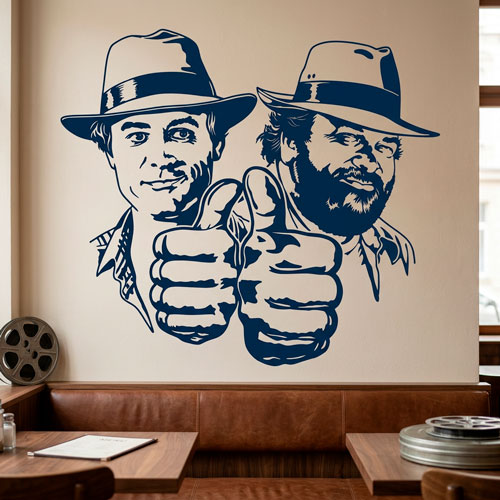 Stickers muraux: Bud Spencer et Terence Hill