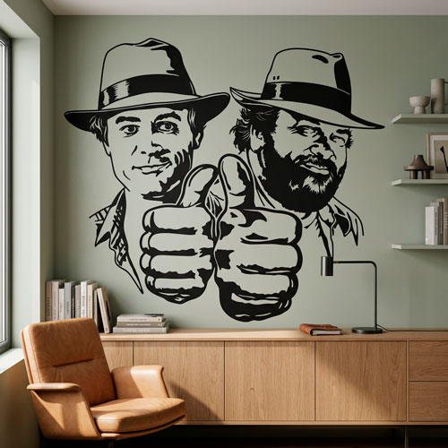 Stickers muraux: Bud Spencer et Terence Hill