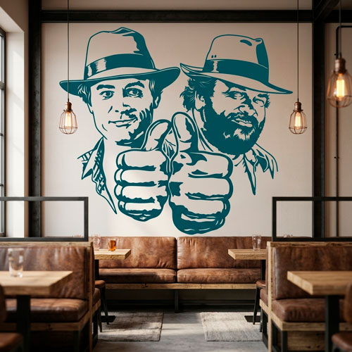 Stickers muraux: Bud Spencer et Terence Hill