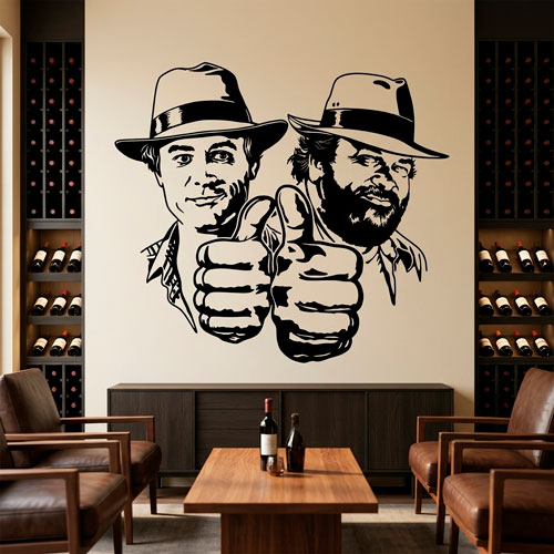 Stickers muraux: Bud Spencer et Terence Hill