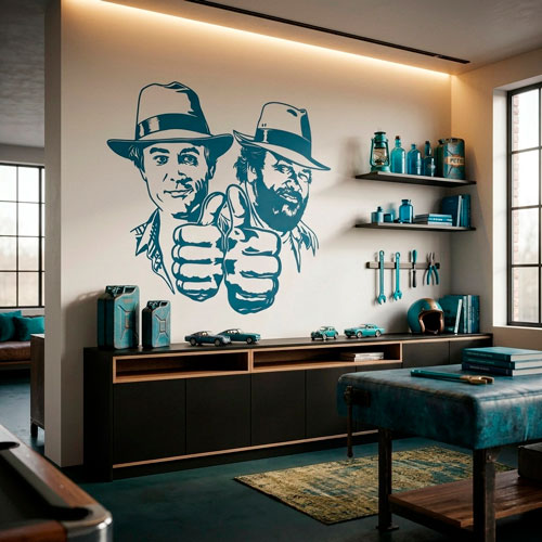 Stickers muraux: Bud Spencer et Terence Hill