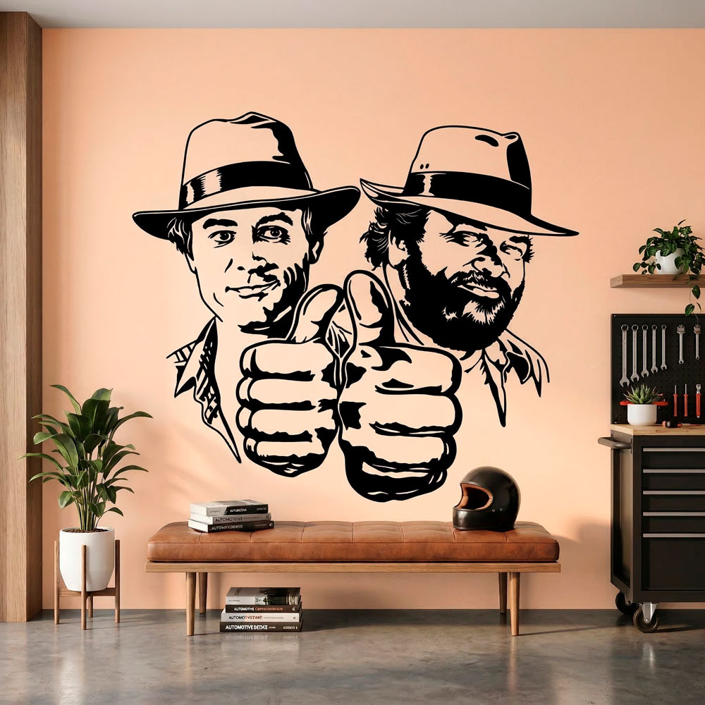 Stickers muraux: Bud Spencer et Terence Hill