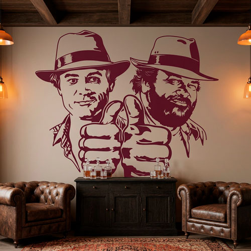 Stickers muraux: Bud Spencer et Terence Hill