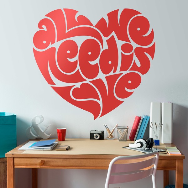Stickers muraux: Cœur All we need is love