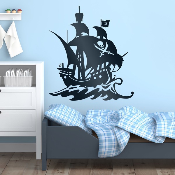 Stickers pour enfants: Voile de bateau pirate