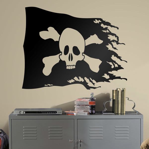 Stickers pour enfants: Drapeau Pirate us&eacute; Dise&ntilde;o Vinilo Decorativo