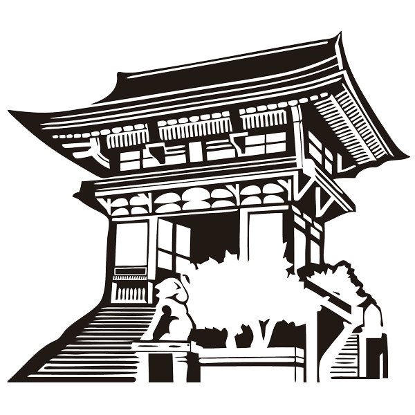Stickers muraux: Temple oriental