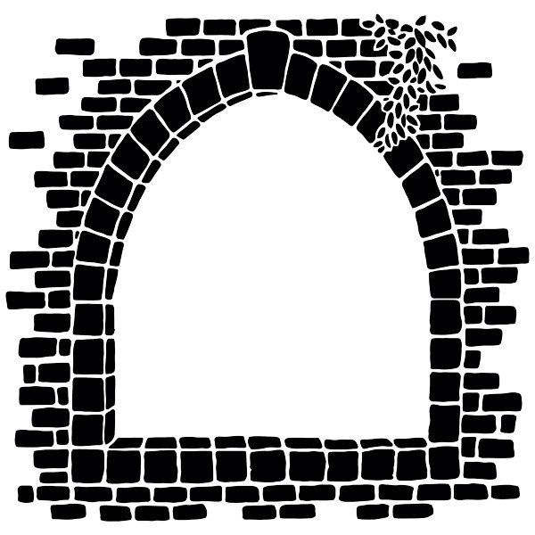 Stickers muraux: Fenêtre en pierre