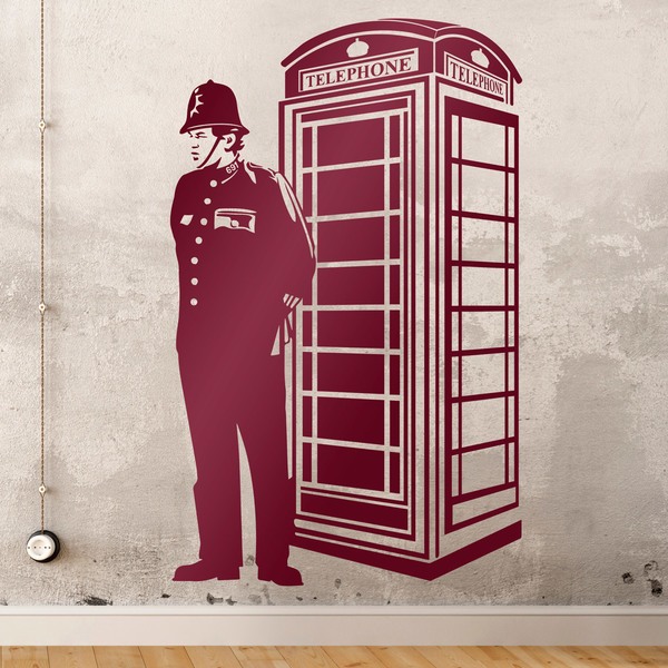Stickers muraux: Londres cabine et garde britannique