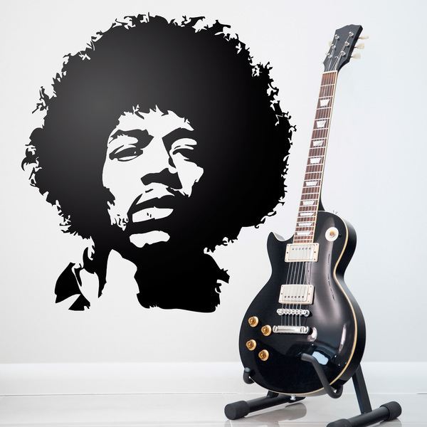 Stickers muraux: Jimi Hendrix visage