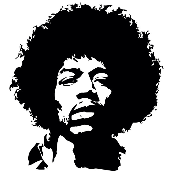 Stickers muraux: Jimi Hendrix visage