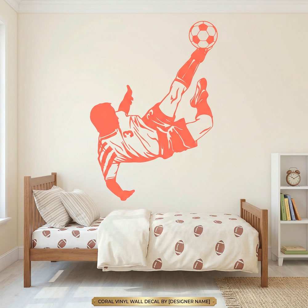 Stickers muraux: Footballeur faisant un chilien