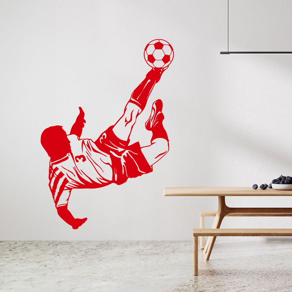 Stickers muraux: Footballeur faisant un chilien