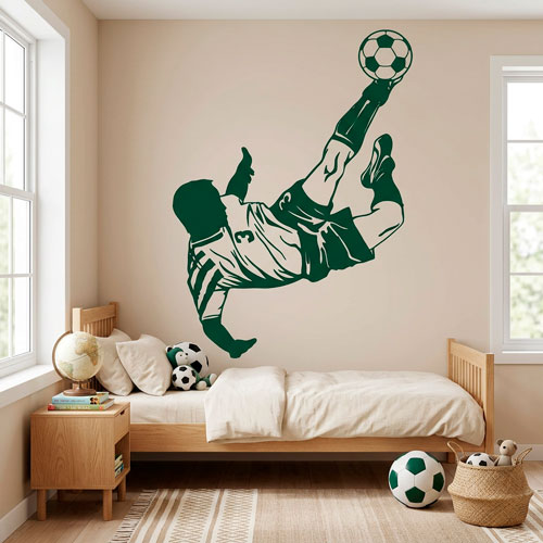 Stickers muraux: Footballeur faisant un chilien