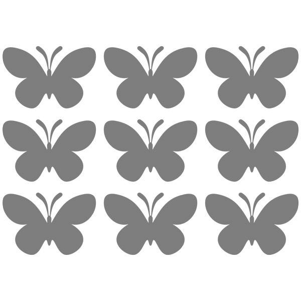 Stickers muraux: Kit 9 stickers Papillons