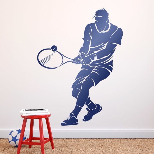 Stickers muraux: Le joueur de tennis revers à deux mains