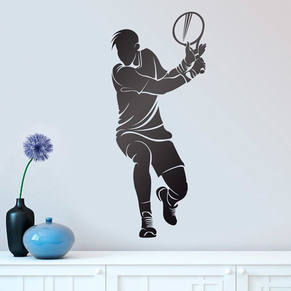 Stickers muraux: Le joueur de tennis frapper revers