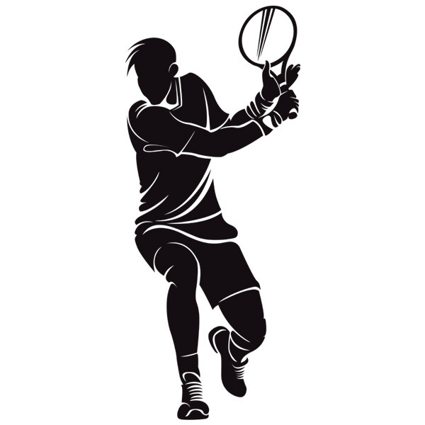 Stickers muraux: Le joueur de tennis frapper revers