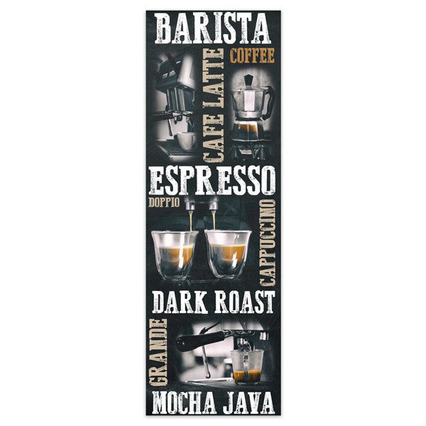 Stickers muraux: Poster adhésif types de café