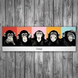 Stickers muraux: Poster adhésif 5 Chimpanzés 3