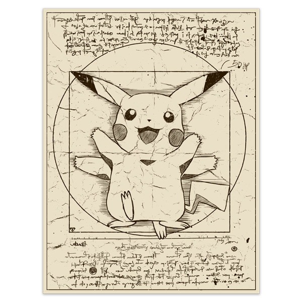 Stickers muraux: Pikachu Vitruvius