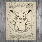 Stickers muraux: Pikachu Vitruvius 3