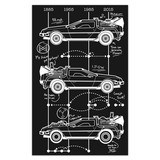 Stickers muraux: Poster adhésif DeLorean Timeline 4