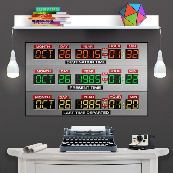 Stickers muraux: DeLorean Time Panel