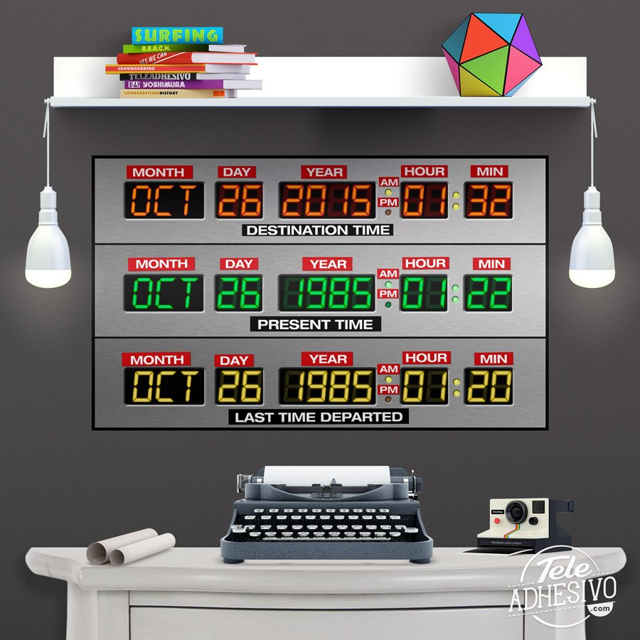 Stickers muraux: DeLorean Time Panel