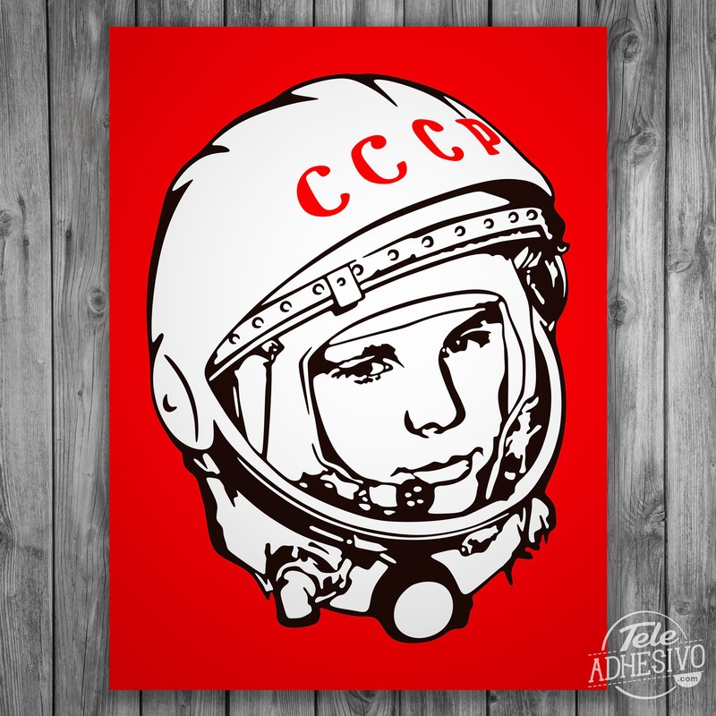 Stickers muraux: Poster Astronaute Yuri Gagarin