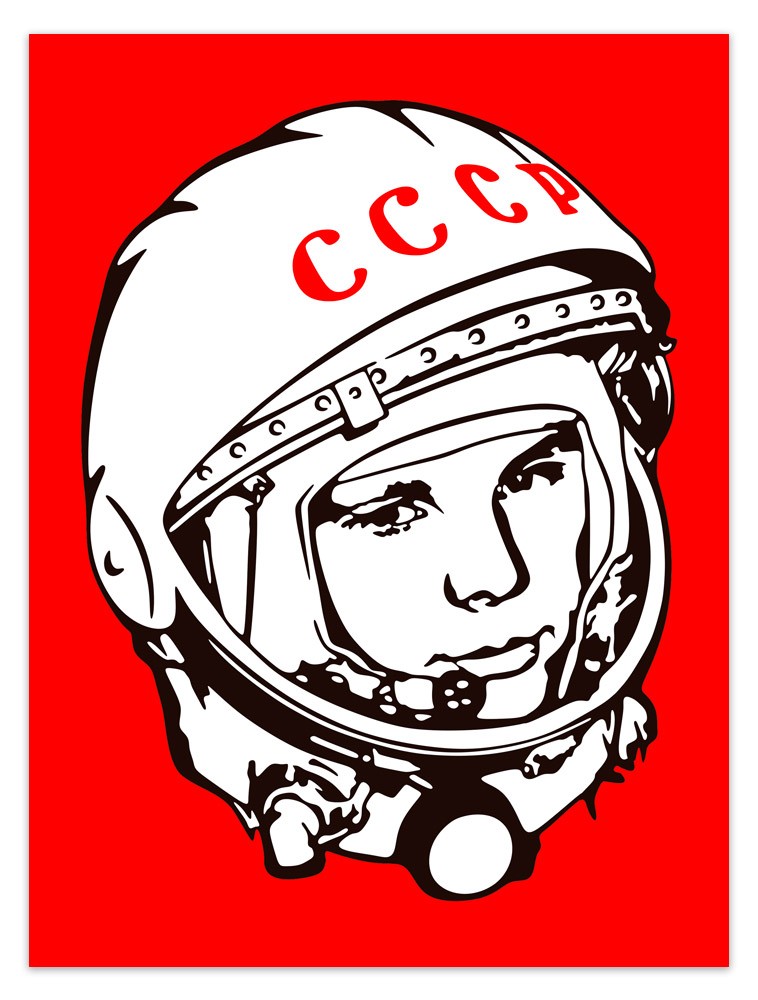 Stickers muraux: Poster Astronaute Yuri Gagarin