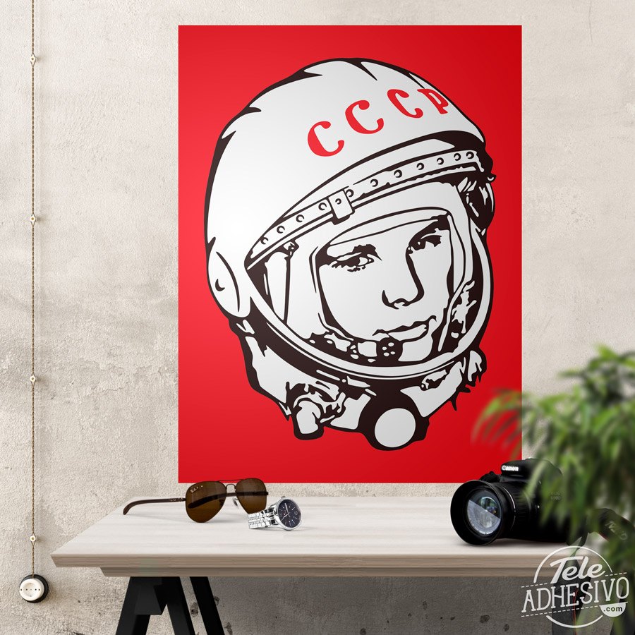 Stickers muraux: Poster Astronaute Yuri Gagarin