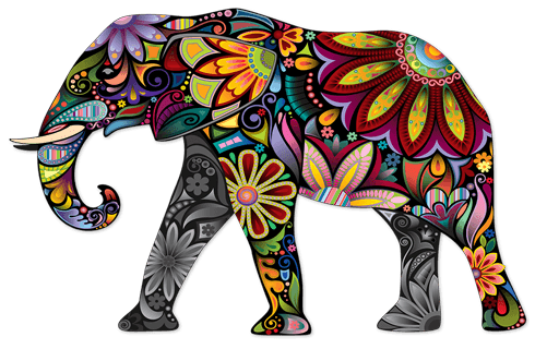 Stickers muraux: Éléphant hindou
