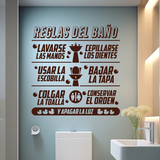 Stickers muraux: Règles de salle de bains 2