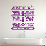 Stickers muraux: Règles de salle de bains 3