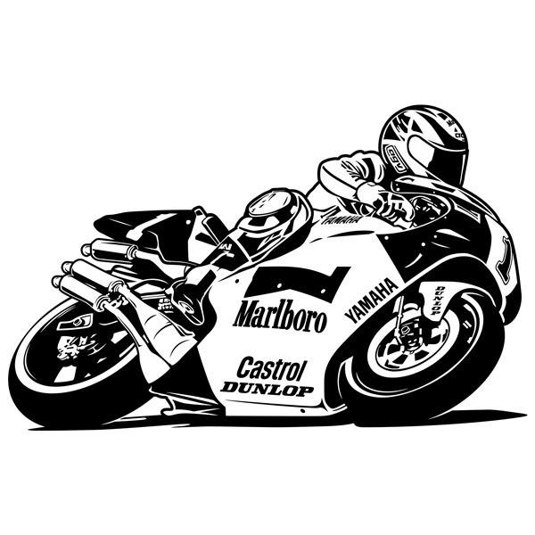 Stickers muraux: Yamaha Moto Wayne Rainey