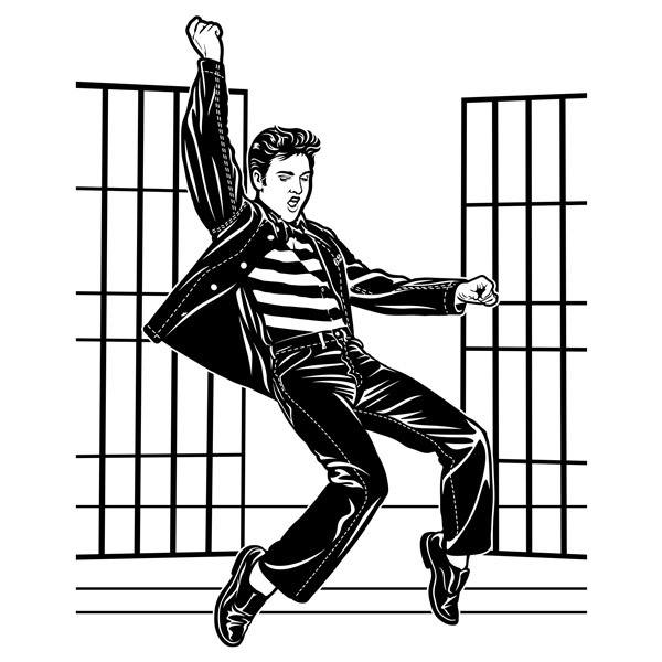 Stickers muraux: Elvis Presley Jailhouse Rock