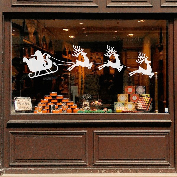 Stickers muraux: Père Noël et son traîneau
